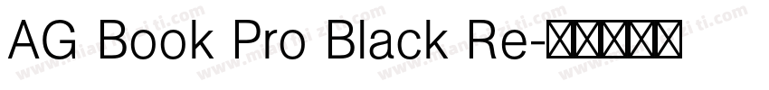AG Book Pro Black Re字体转换